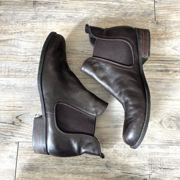 Bandolino Leather Ankle Heel Boots Women's 8.5 Brown Vintage Chelsea - Picture 1 of 8